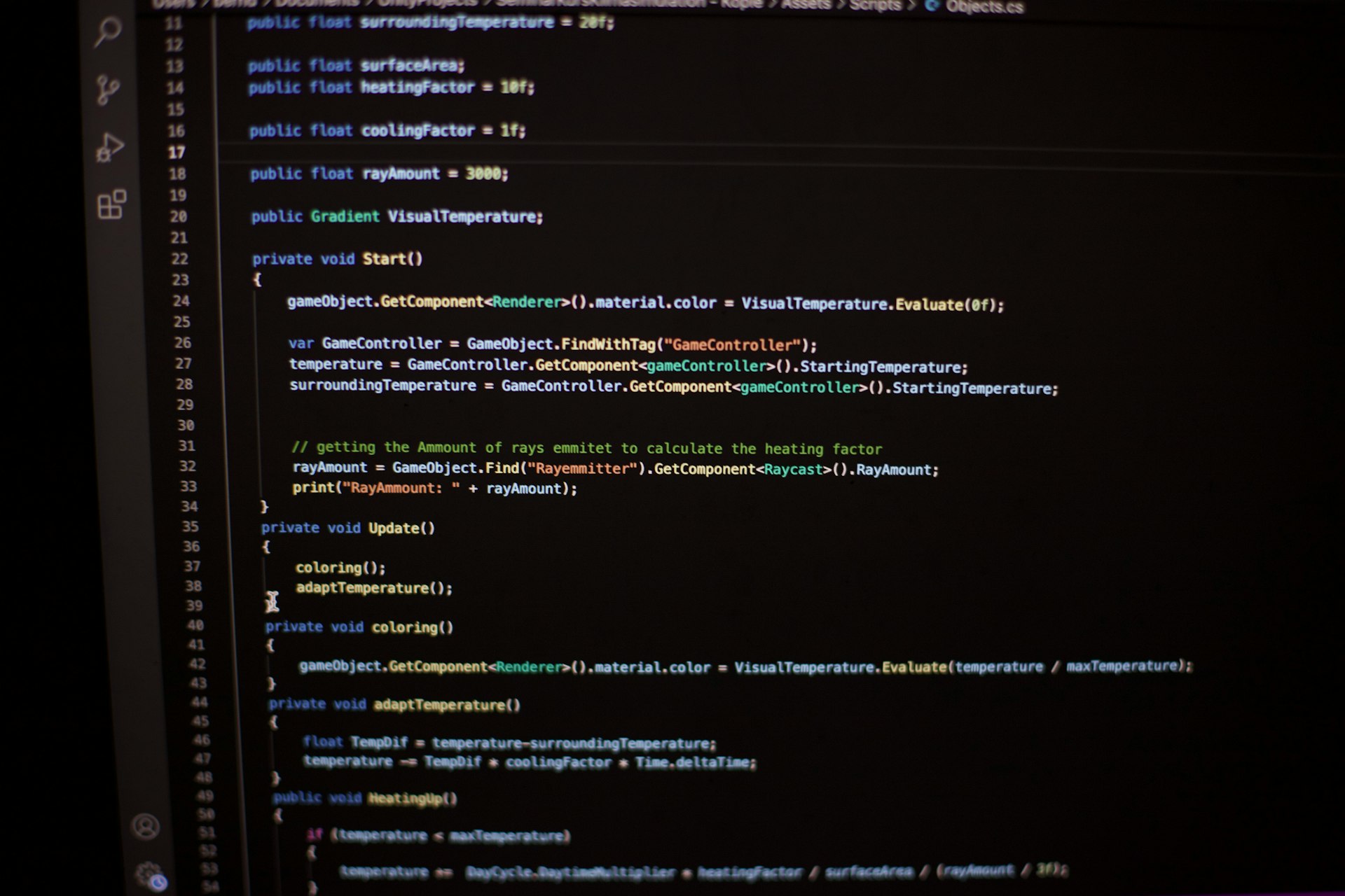 a computer screen with a bunch of lines on it